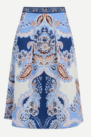 Allison Mabel Skirt, Azure Paisley