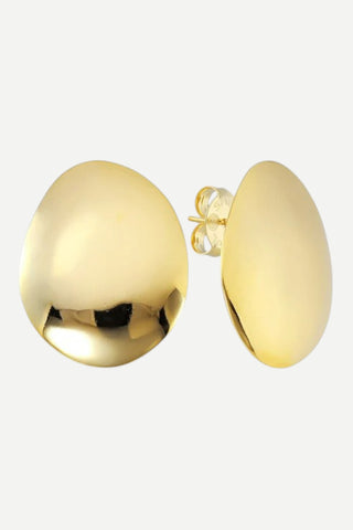 Sheila Fajl Mugler Studs, Shiny 18K Gold Plated