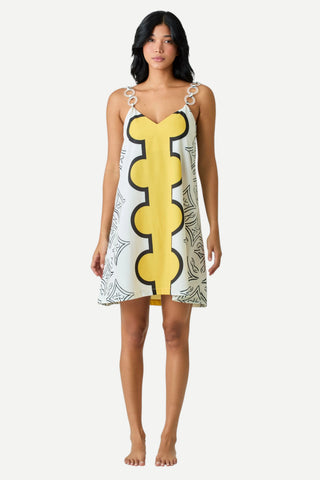 LAVI Patricia Mini Dress, Yellow Geo Print