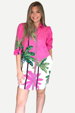 Maude Ava Dress, Pink Tropies Maude