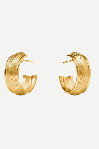 Julie Vos Cobblestone Small Hoop, Gold