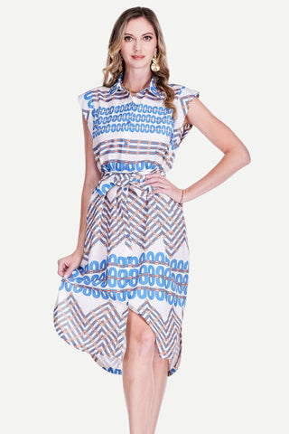 Jade Round Hem Midi Dress, Retro Link JADE