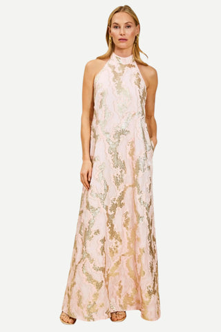 Mestiza Adelina Gown, Blush Gold Mestiza