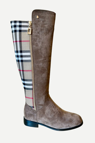 Aqua Flex Maggie Tall Boots, Mushroom Suedine