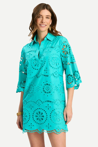 Tyler Boe Penny Eyelet Tunic Dress, Ceramic Tyler Boe