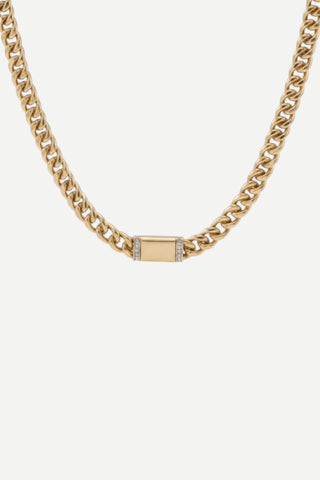 Allison Avery Engravable Cuban ID Chain, Gold