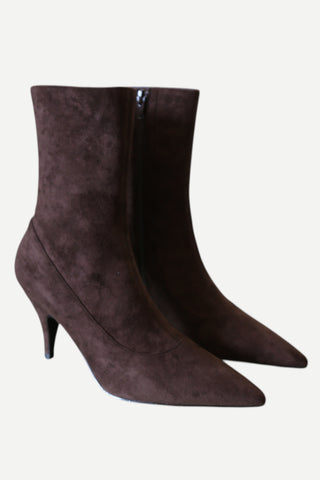 Jeffrey Campbell Looker Boots - Dark Brown Suede