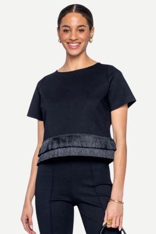 Elizabeth James Tess Tee, Black Fringe