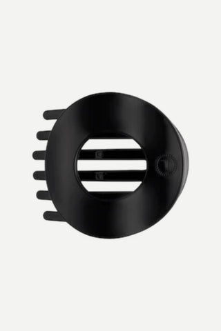 Teleties Small Flat Round Clip, Jet Black