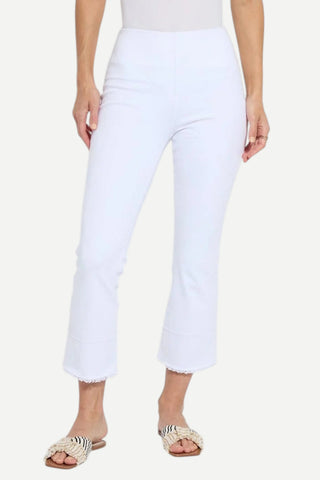 Lysse Dara seamed Hem Crop Denim, White LYSSE