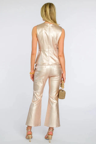 Elizabeth James The Label Roxy Jean Pant, Metallic Denim Elizabeth James the Label