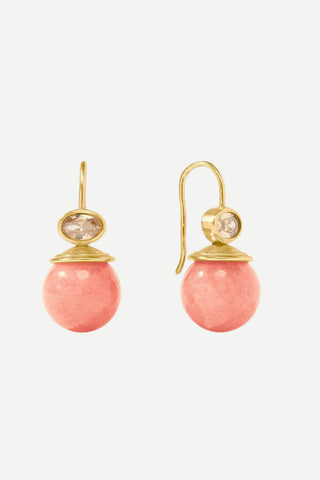 Julie Vos Portofino Demi Earring, Melon Jade