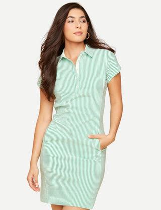 Renuar Cap Sleeve Shirt Dress, Jade