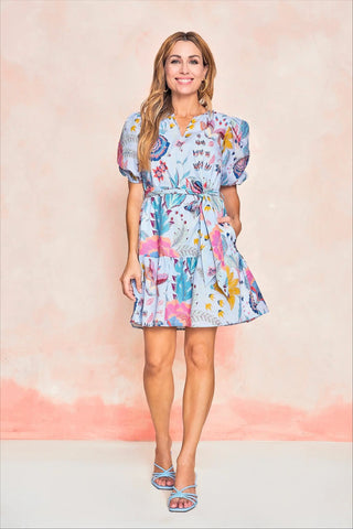 Sheridan French Blake Dress, Azure Garden Bouquet SHERIDAN FRENCH