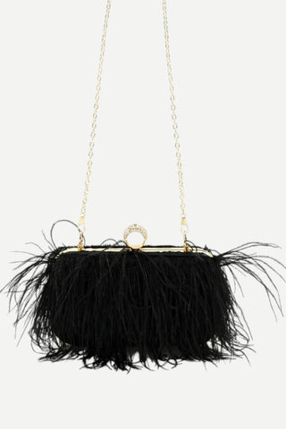 BC Bag Feather Evening Bag, Black