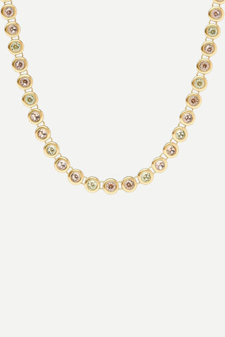 Julie Vos Rainbow Tennis Necklace, Champagne Radiance