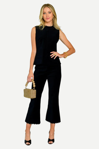 Elizabeth James The Label Jojo Pant, Solid Black Velvet