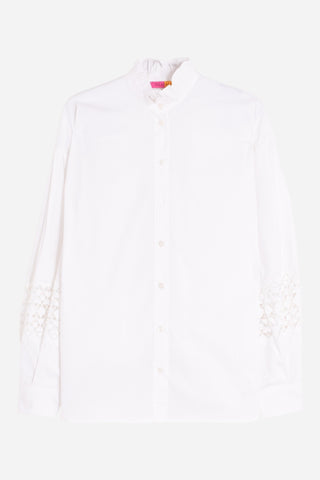 Vilagallo Natalie Popelin Top, White