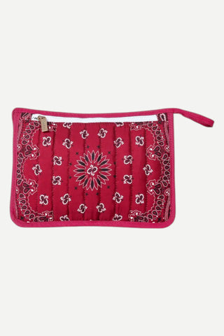 Haute Shore Ltd. Beau Bandana Pouch, Crimson/White