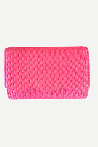 Lisi Lerch Scallop Ruby Handbag, Pink Straw