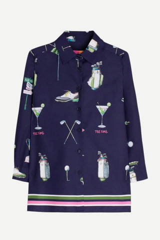 Vilagallo Tiffany Golf Par-Tee Blouse, Navy Vilagallo