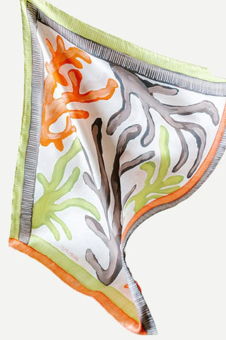 Mimi Miller Coral Silk Scarf
