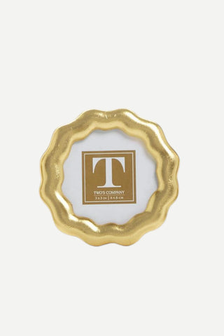 Two's Company Vintage Ore Photo Frame, Round