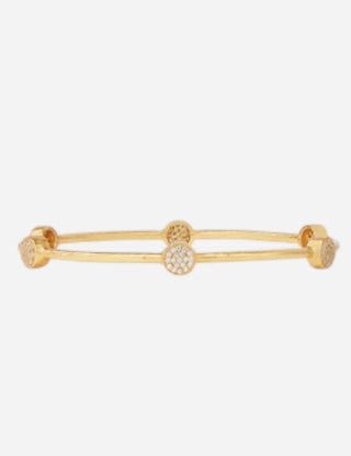 Julie Vos Small Milano Luxe Bangle, Pave CZ