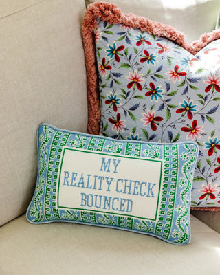 Furbish My Reality Check Bounced, Needlepoint Pillow