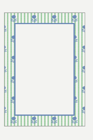 WH Hostess 5x7 Floral Stripe Notepad