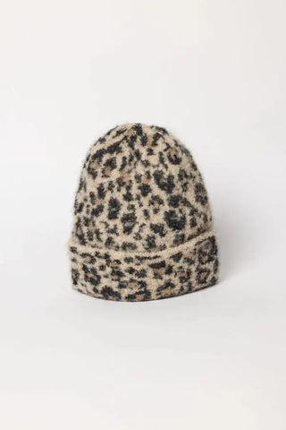 Hat Attack Leopard Beanie, Sand