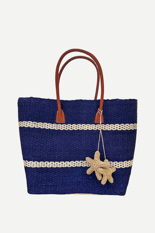 Shebobo Havana Sisal Basket Bag with Starfish Charm Embellishment Shebobo