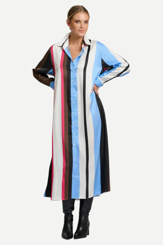 Shirty Luxe Luna Long Line Shirt Dress, All Sort Print