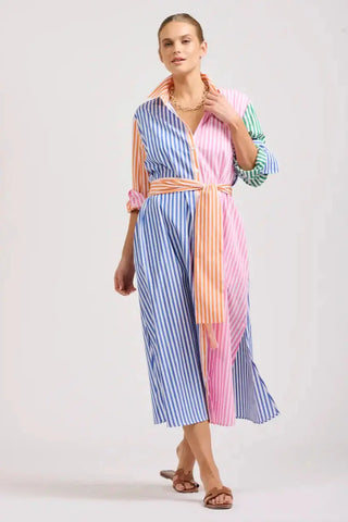 Shirty, The Luna Oversized Long Shirtdress, Bright Combo Shirty