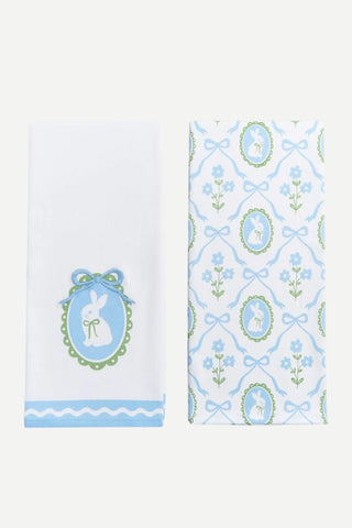 Two's Company Bunnies and Bows Set of 2 Dish Towels TWO'S COMPANY