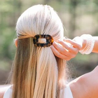 Teleties Tortoise Tiny Flat Round Clip