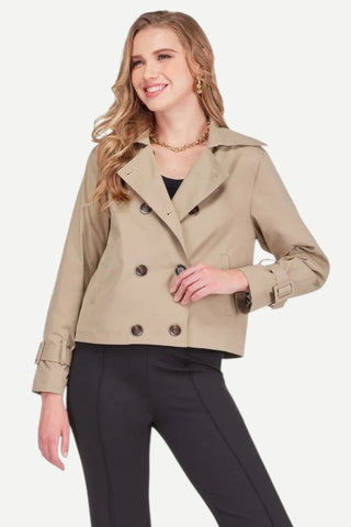 Joy Joy Short Trench Jacket, Camel