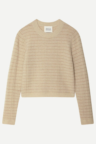 White + Warren Cashmere Striped Longsleeve Thermal