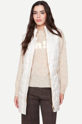 Renuar Woven Vest, Oyster