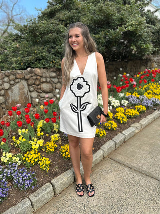 De Loreta Guiro Dress, Ivory Flower De Loreta