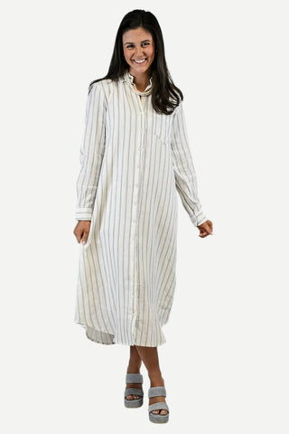 Victoria Dunn Elodie Maxi Dress, Saltwater Stripe Victoria Dunn