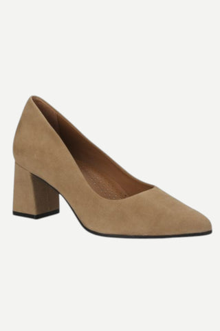 Bruno Menegatti Julianne Classic Pump Heel, Rock Suede Nubuck
