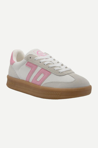 Back 70 Double Sneaker, Cow White/Pink