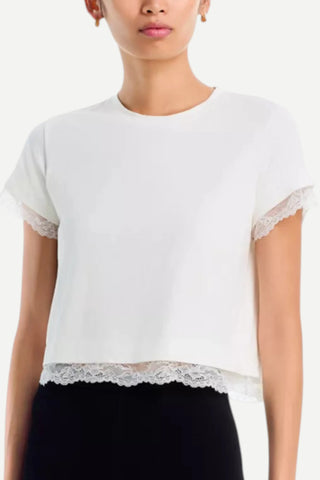 Generation Love Christella Lace Combo Top, White