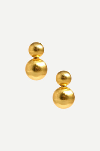 Lisi Lerch Audrey Brushed Gold Earring, Belle of the Ball, Post