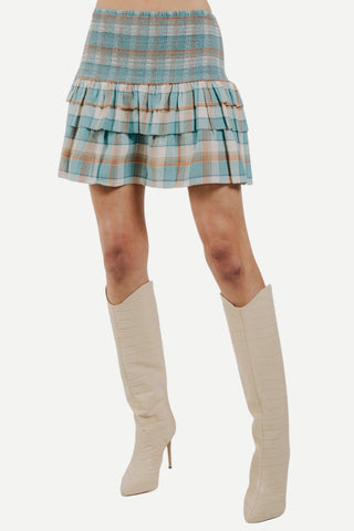 Love The Label Vera Skirt, Wind Chime Plaid