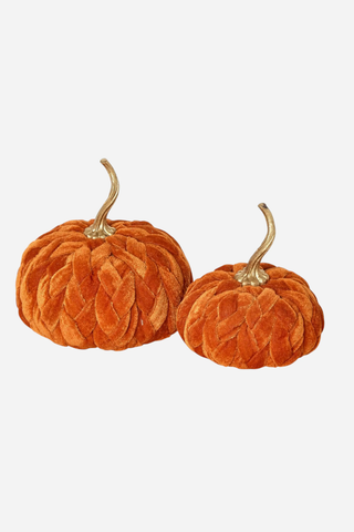 Two's Company Braided Plus Pumpkins, Large Orange