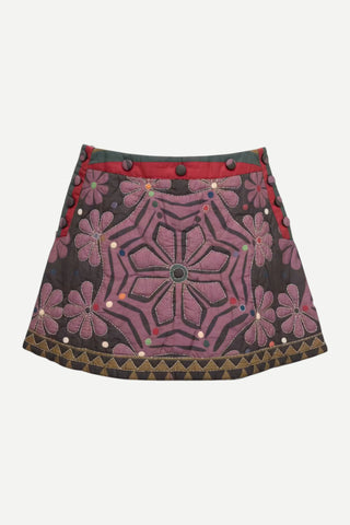 LOVE THE Label Fable Quilted Mini Skirt