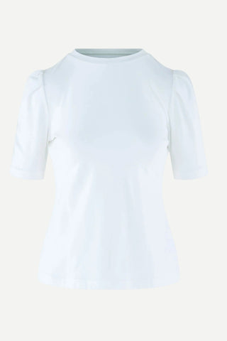 Emily Mccarthy Elle Top, White Stretch Cotton