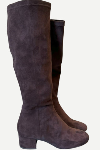 Silent D, Chocolate Microsuede Tall Boot